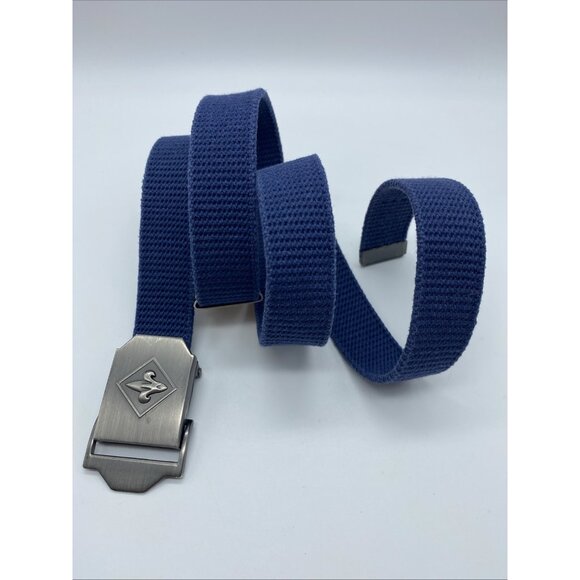 Boy Scouts Belt and Buckle with 2 Community Slides Boys Blue Adjustable 38" - Picture 2 of 14
